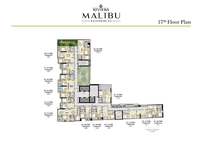 The Riviera Malibu Residences 2 BR Condo for sale
